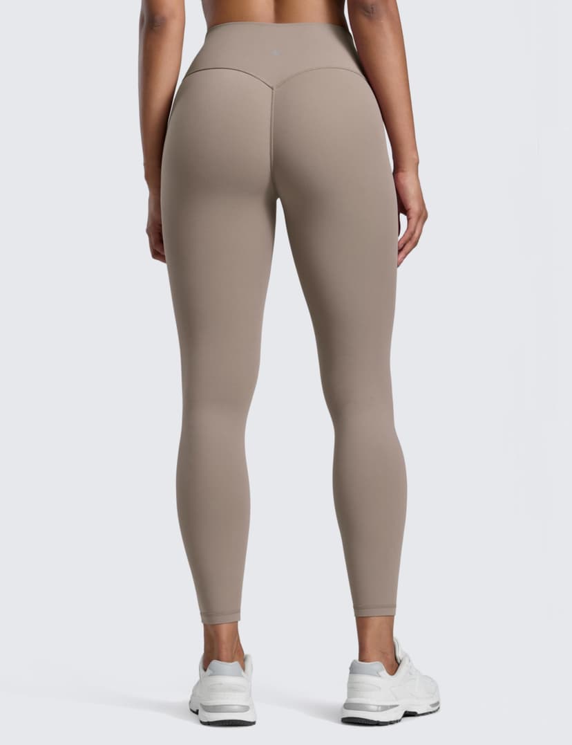 CRZ YOGA Butterlift Women's Scrunch Butt Gym Leggings 25'' - No Front Seam Ruched Bums Lifting High Waist Workout Leggings Booty Yoga Pants Creamy Latte 10 - 2