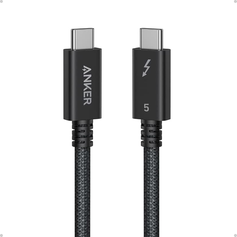 Anker Thunderbolt 5.0 Kabel, 1m USB C auf USB C Kabel, 240W Laden, 40Gbit/s Datentransfer, unterstützt 8K/4K Displays, für iPhone 16 Serie, MacBook, iPad, Samsung (Thunderbolt 5-zertifiziert) - 1
