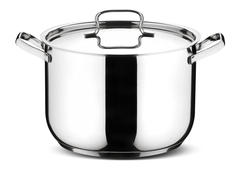 Lagostina Sfiziosa Batterie de Cuisine en Acier Inox 18/10, Casseroles Induction, Gaz et Four, 10 Pièces, Fond Lagoseal Plus, Set avec 3 Faitouts, 1 Marmite, 1 Casserole, 1 Pot à Lait, 4 Couvercles - 5