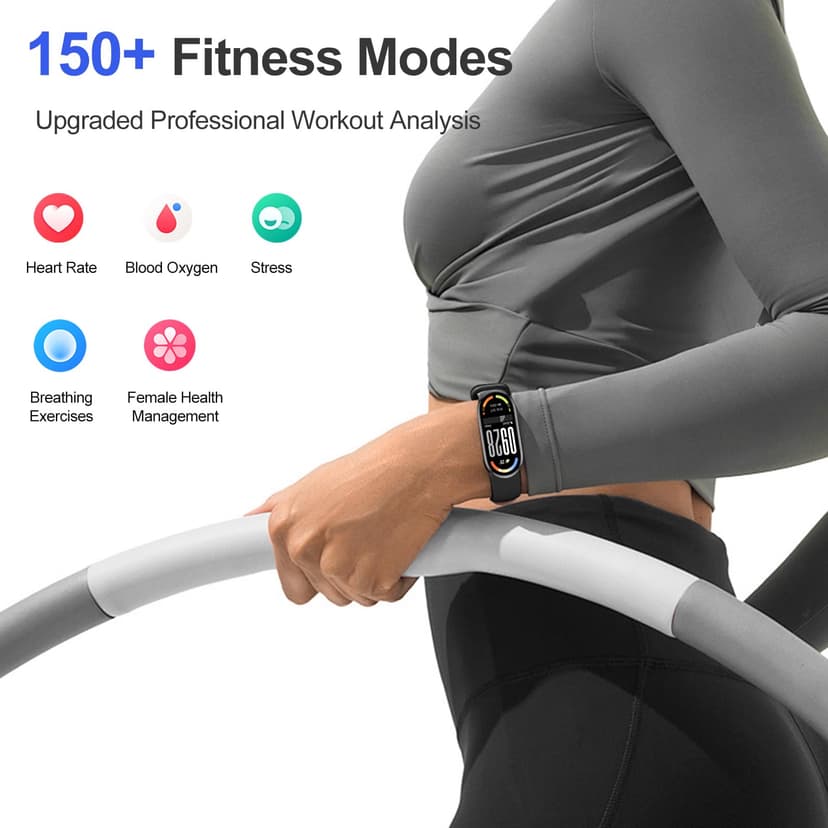 Xiaomi Smart Band 10 - Autonomie jusqu'à 21 Jours, écran 1,72", AMOLED avec taux de rafraîchissement de 60 Hz, Sommeil, Stress, SpO2, Moniteur de fréquence Cardiaque, 5 ATM, Mi Fitness, Noir - 5