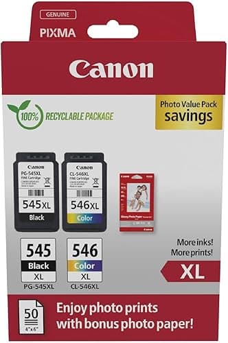 Canon PG-545 XL CL-546 XL VALUE Pack of 2 cartridges (Bla…
