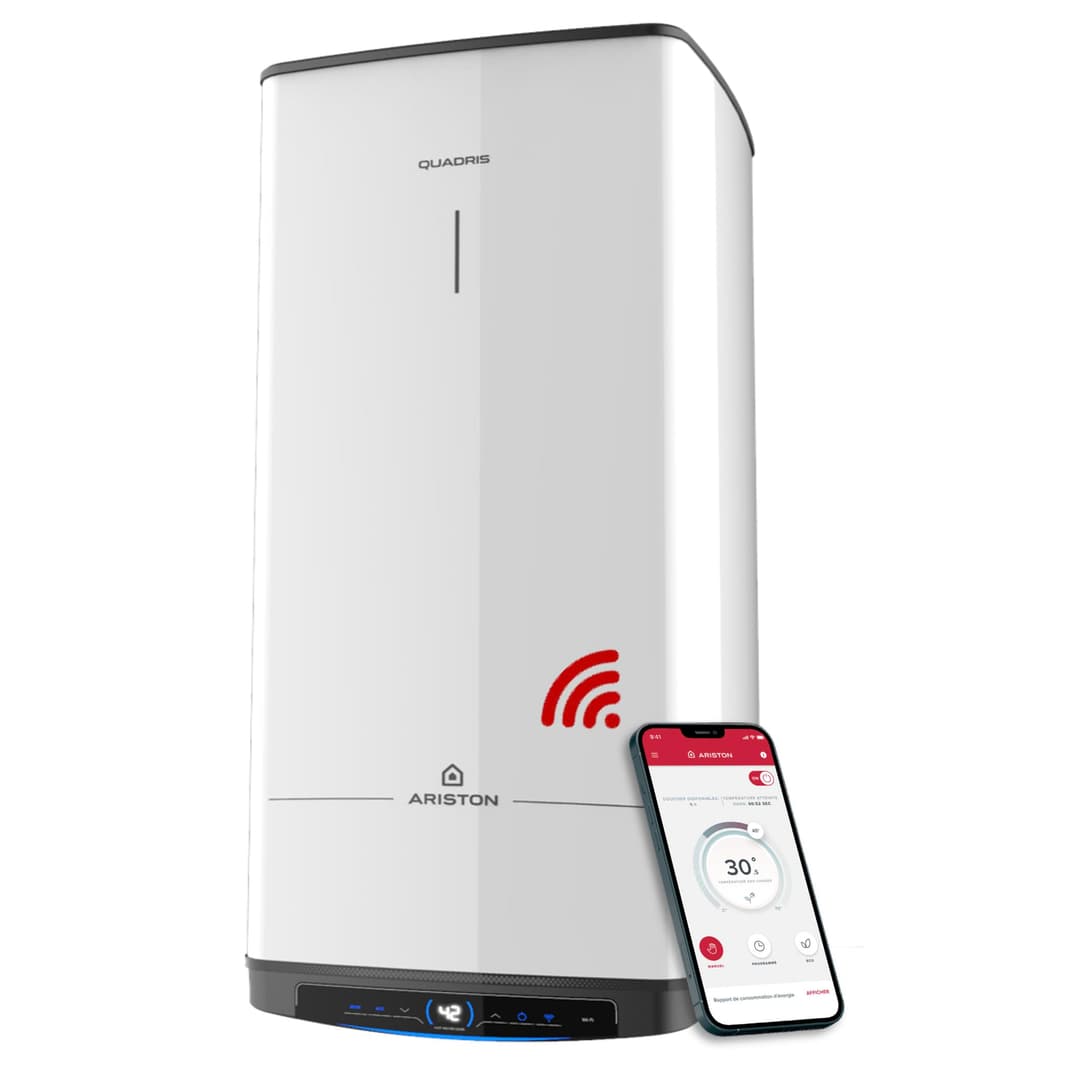 Ariston Quadris WiFi 100L, Chauffe Eau Électrique Compact…