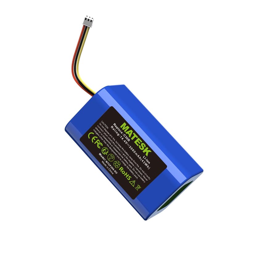 14.4 V 3000 mAh D071-INR-CH-4S1P Vacuum Cleaner Battery for Liectroux C30B, C30B 2D, Midea M4, Blaupunkt XBoost BPK-VCBB1XB, Proscenic Neo 820P 830P MD-C30B Robot Vacuum Cleaner Battery - 4