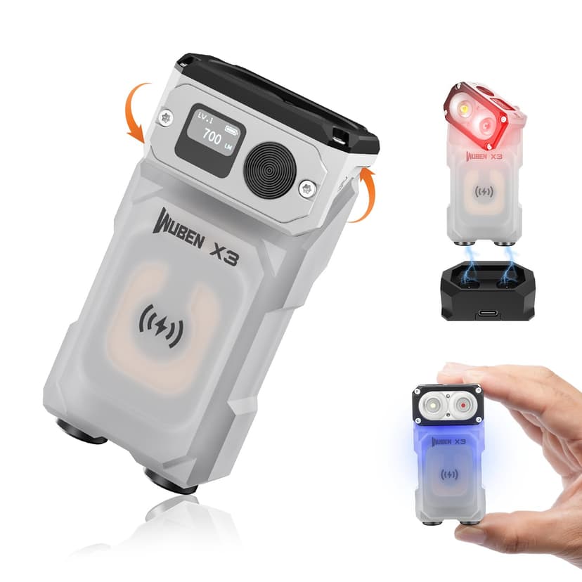 WUBEN X3 Mini Lampe de Poche Rechargeable Avec Borne de r… - 1