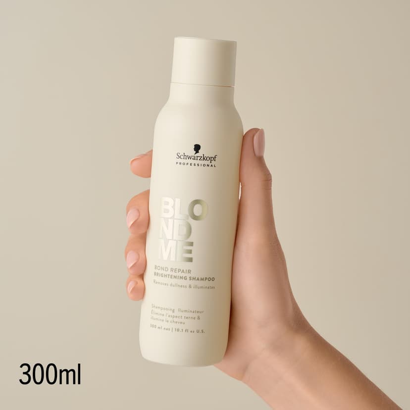 Schwarzkopf Professional BLONDME Bond Repair Brightening Shampoo Shampooing Anti Pollution Thé Blanc Hydratant Renforçant Et Profondément Nourrissant 300 ml - 2