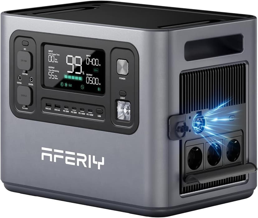 AFERIY P280 Station Electrique Portable 2800W, Batterie Nomade 2048Wh Extensible à 10,24kWh, Recharge Rapide 1,5H, 220V-240V, Generateur Electrique pour Usage Domestique/Camping-Car/Panne de Courant - 1