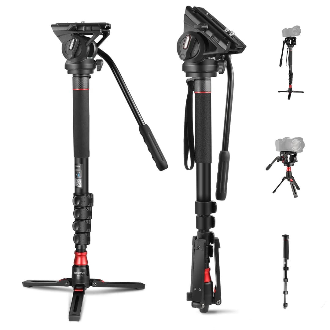 NEEWER Professional Camera Monopod with Feet, 70.5"/179cm…