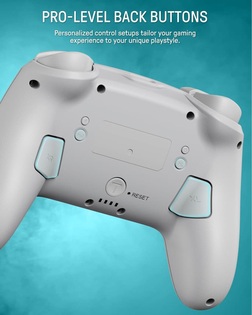 PALPOW Manette Switch 2 Pro, Manette Switch Sans Fil Compatible avec Nintendo Switch 2/OLED/Lite, Firefly Bluetooth Switch 2 Pro Controller avec 7 Couleurs LED/Paddle/Turbo - Blanc - 6