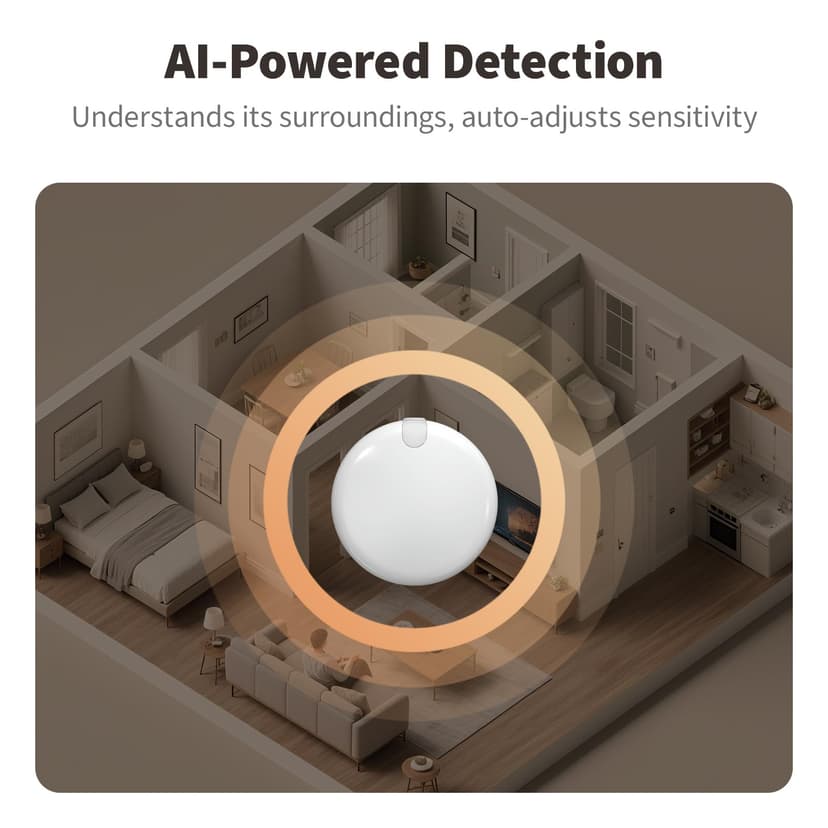 Aqara Détecteur de Présence sans Fils 5-en-1 FP300, Thread/Zigbee,Radar mmW+PIR,Détection de Mouvement/Présence/Lumière/Température/Humidité,Compatible avec Apple Home,Alexa,Home Assistant,Google - 4