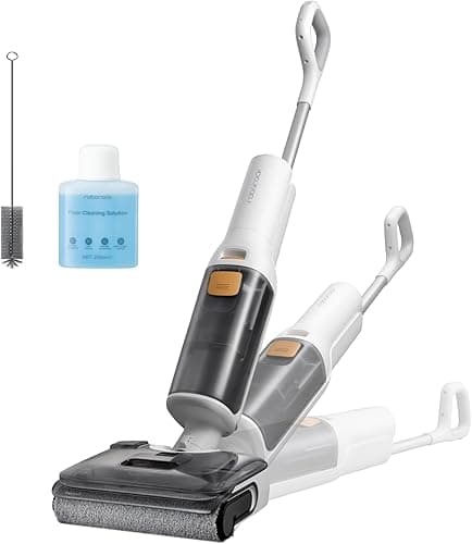 roborock F25 GT Aspirateur Laveur,Complete Nettoyeur de Sol 20 kPa,Aspirateur sans Fil Autonettoyage à Haute température de 90 °C, inclinable à 180° Nettoyage Deux Bords