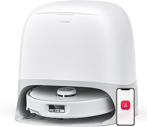 roborock QV 35A Set Vacuum Cleaner Robot Washer, 8000Pa HyperForce, Multifunctional Station, Rotary Mop 200 RPM & 10mm Releasable, Anti-Tangle, Obstacle Avoidance, Mapping
