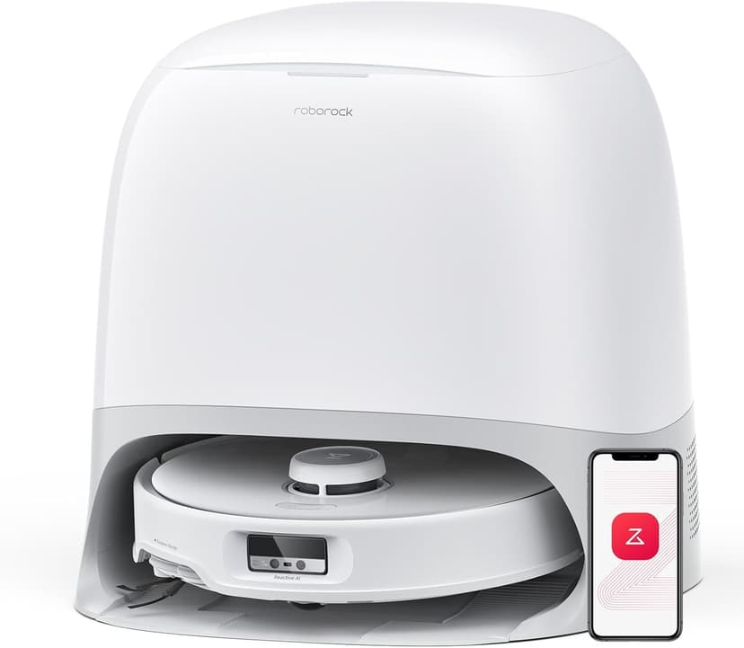 roborock QV 35A Set Vacuum Cleaner Robot Washer, 8000Pa HyperForce, Multifunctional Station, Rotary Mop 200 RPM & 10mm Releasable, Anti-Tangle, Obstacle Avoidance, Mapping - 1
