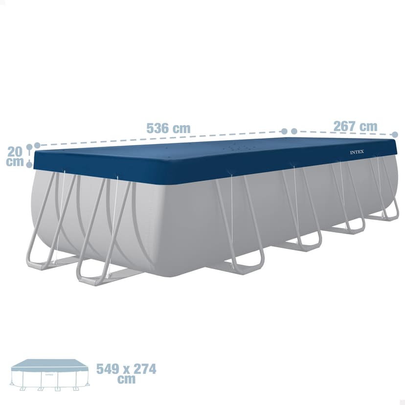 Intex - 28086 - Intex Rectangular Winter Pool Tarpaulin 5.5 m x 2.75 m - Thickness 50/100 - 4