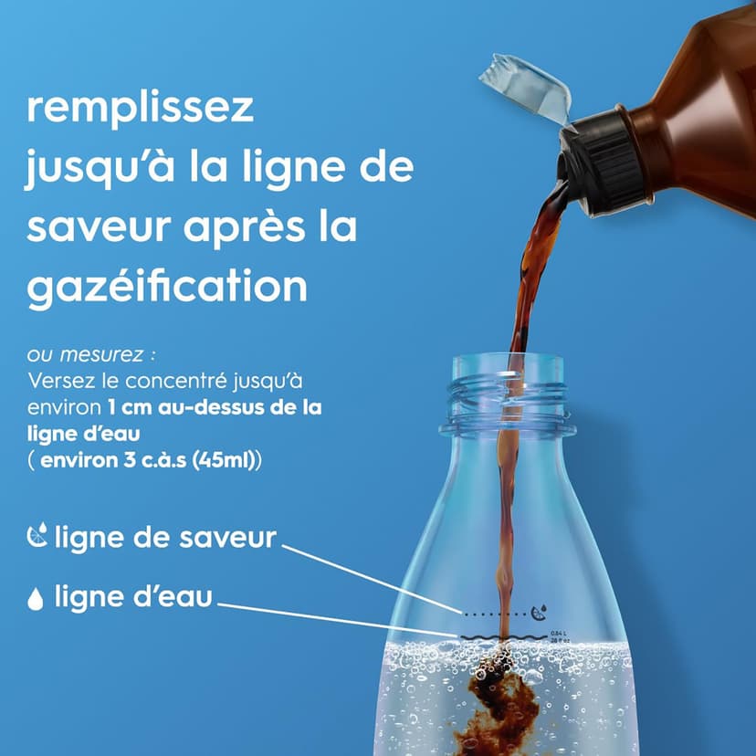 Sodastream - Set of 6 x Pepsi Max concentrates, sugar-free, 100% original flavour, with measuring cap, 6 x 440 ml. - 6