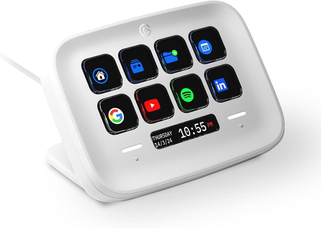 Elgato Stream Deck Neo – 8 teclas personalizables, 2 Touch Points, vuela por tus tareas y procesos - Controla Word, Excel, PowerPoint, Teams, Zoom, Spotify, etc. Configuración sencilla - Para Mac y PC