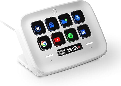 Elgato Stream Deck Neo – 8 teclas personalizables, 2 Touch Points, vuela por tus tareas y procesos - Controla Word, Excel, PowerPoint, Teams, Zoom, Spotify, etc. Configuración sencilla - Para Mac y PC