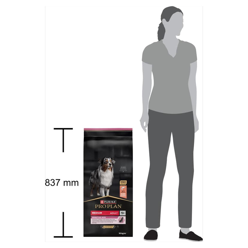 Purina PRO PLAN | Chien Adulte de Taille Moyenne | Peau Sensible | Aliment Sec pour Peaux Sensibles | Formulé Sans Blé | Favorise un Pelage Sain et Brillant | Riche en Saumon | Sac | 14 Kg - 3