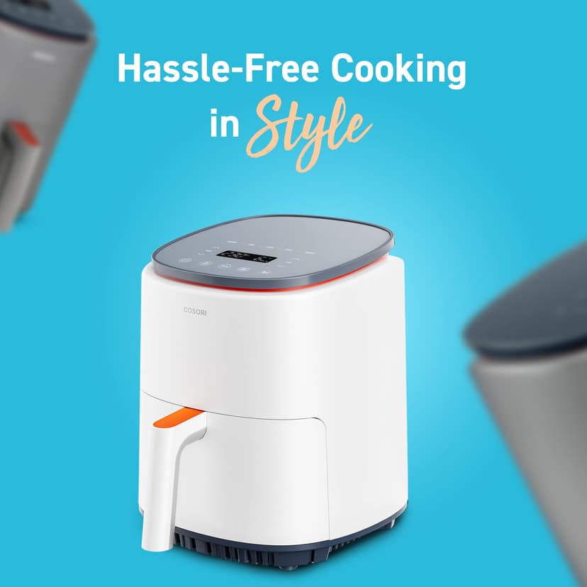COSORI Air Fryer, 3.8L with 7 Customize Functions, Up to 230℃, 1500W, 1-3 Portions, Oven with App Control, 110+ Online Cookbook, Dishwasher Safe, White - 3