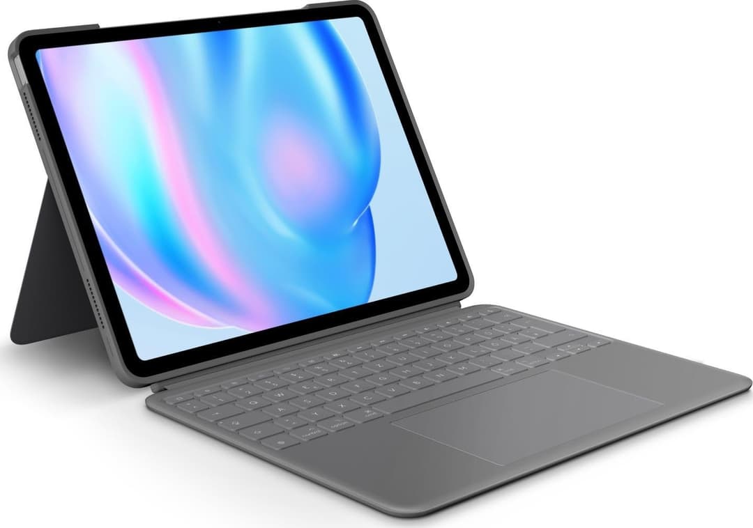 Logitech Combo Touch iPad Air 13 Pouces (M2)(2024) Keyboard Case - Clavier rétroéclairé détachable avec béquille, Confort de Frappe, Mode Multi-Usage - QWERTZ