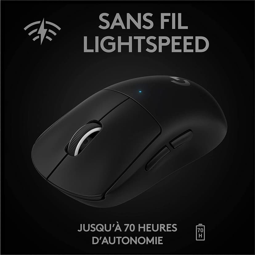 Logitech G PRO X SUPERLIGHT Wireless Gaming Mouse,Rechargeable, PC/Mac, (German Packaging) - Black - 4
