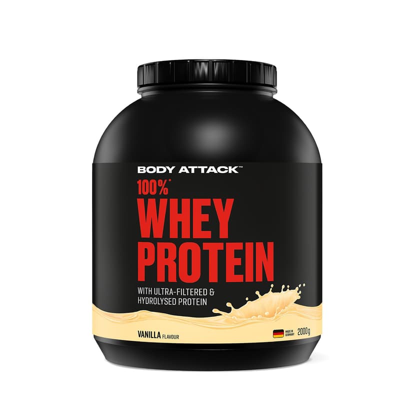 Body Attack 100% Whey Protein Vanilla, 2 kg - Made in Ger… - 1