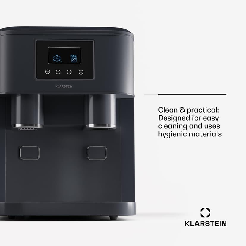 Klarstein 1.8L Small Ice Maker Machine, Counter Top Ice Machine For Home and Kitchen, Fast Operation, 15 kg of Crushed and Bullet Ice, Touch Controls, Easy To Clean Countertop Ice Cube Maker Machine - 5