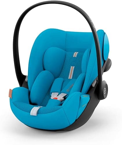 CYBEX Gold Coque Cloud G i-Size Plus, Coussin Réducteur pour Nouveau-né inclus, De la naissance à environ 24 mois, Max. 13 kg, Beach Blue