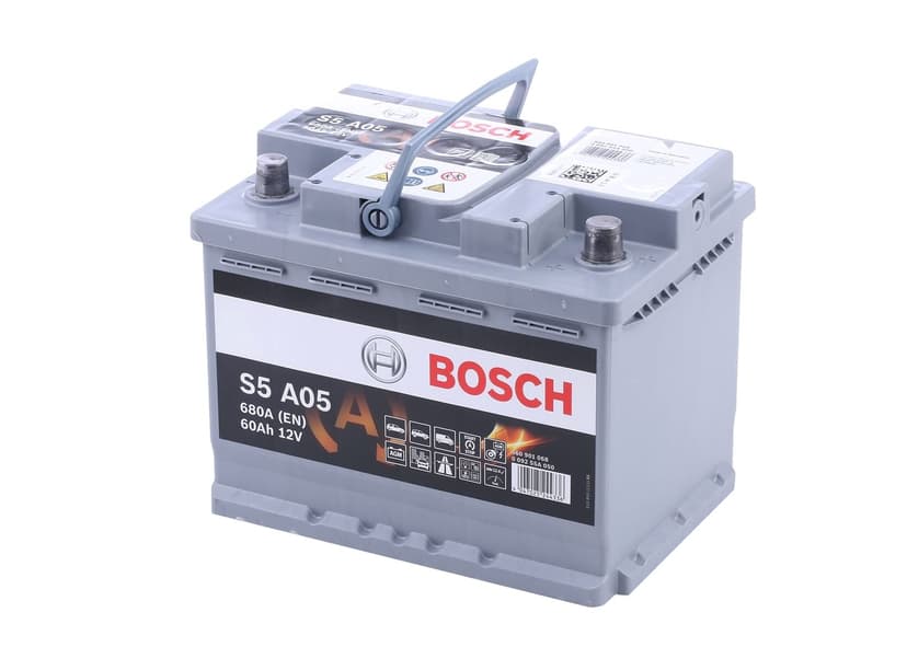 Bosch S5A05 - car battery - 60A/h - 680A - AGM technology - adapted for vehicles with Start/Stop system - 1