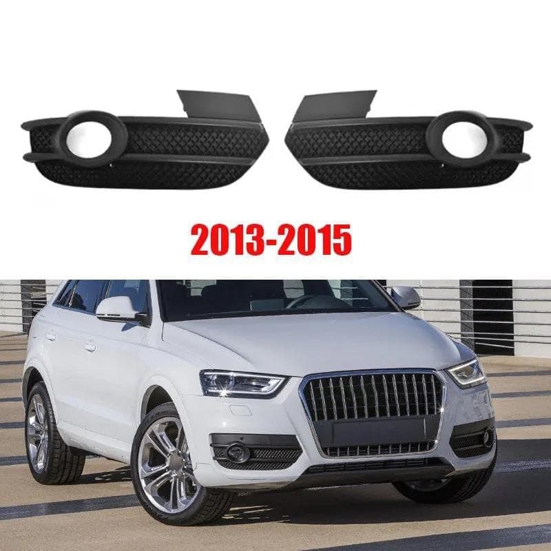 Fog Light Cover Car Front Left Right Bumper Fog Light Grille Cover Cap Car-styling For A-udi Q3 2013 2014 2015 2016 2017 2018 2019 2020 2021 Front Bumper Grille(2013-2015,Right) - 3