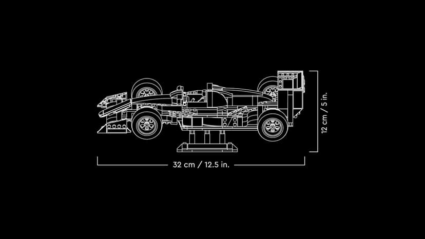 LEGO Icons McLaren MP4/4 & Ayrton Senna Vehicle Set, F1 Race Car Model kit for Adults to Build with Race Driver Minifigure, Home or Office Desk Décor, Formula One Birthday Gifts for Men & Women 10330 - 9