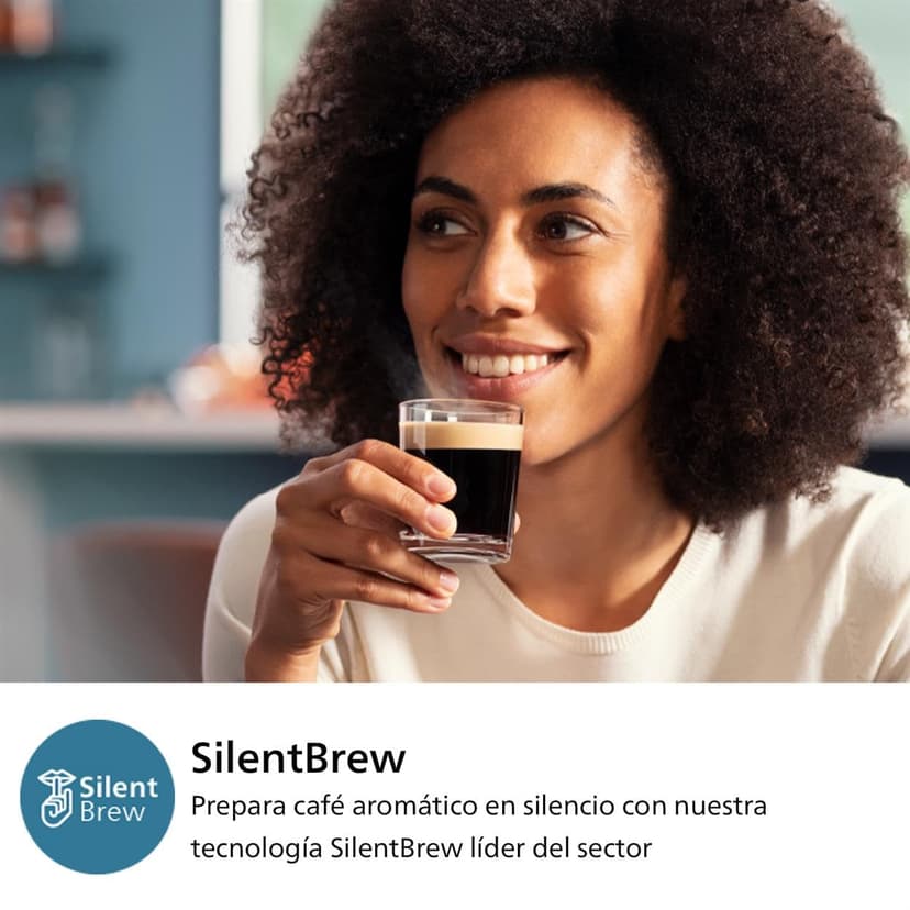 Philips 2300-4 Series Automatic Espresso Machine, Modern Color Touch Screen, LatatteGo Milk System, SilentBrew, Ceramic Grinder, AquaClean, White Chrome (EP2333/40) - 6