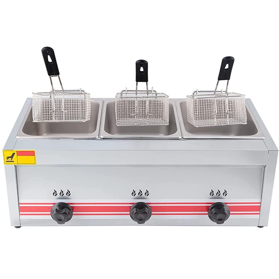 FANYING Professional Commercial Gas Fryer, Stainless Stee…