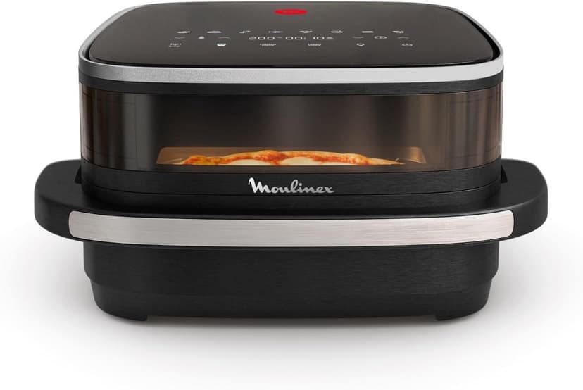 Moulinex Air Fryer, Extra Large Cooking Area, Large Basket, Up to 1 kg of French Fries, Compact Design, Extra-Crisp Technology, Port, Black, Easy Fry XL Surface, AL4018F0 - 1