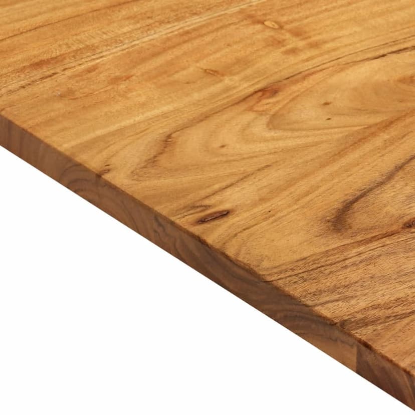 vidaXL Dessus de salle de bain en acacia massif - Accessoire d'évier en bois - Bord vivant - 3