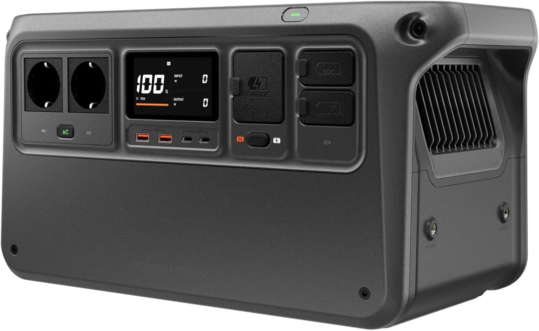DJI Power 1000 V2 Portable Power Station 1024Wh, 2600W Power Station Solar, LiFePO4 Battery, Compact Size, Quick Charge in 37 Minutes from 0% to 80%, Electric Generator for Camping/Home/Motorhomes