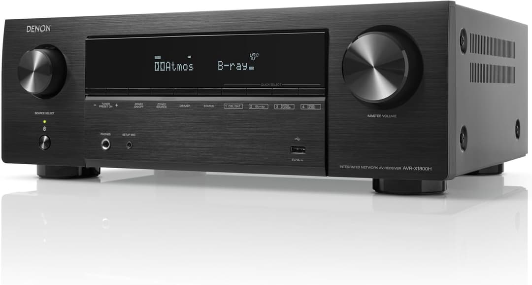 Denon AVR-X1800H 7.2 Channel 145W 8K AV Receiver with HEOS® Built-in