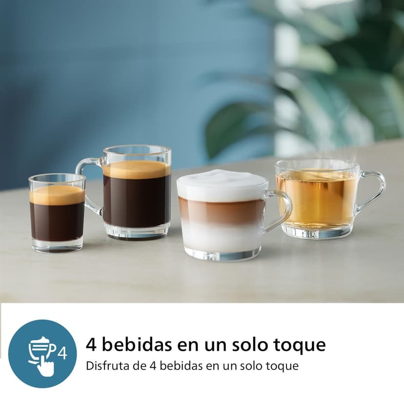 Philips 2300-4 Series Automatic Espresso Machine, Modern Color Touch Screen, LatatteGo Milk System, SilentBrew, Ceramic Grinder, AquaClean, White Chrome (EP2333/40) - 3