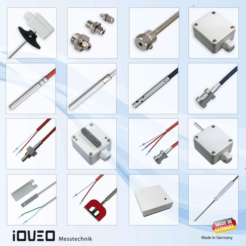 iOVEO 036HS03202 - PT500 - Temperatur probe, cable sensor, temperature sensor, solar sensor with silicone cable up to 200 °C, 3 meters - 3