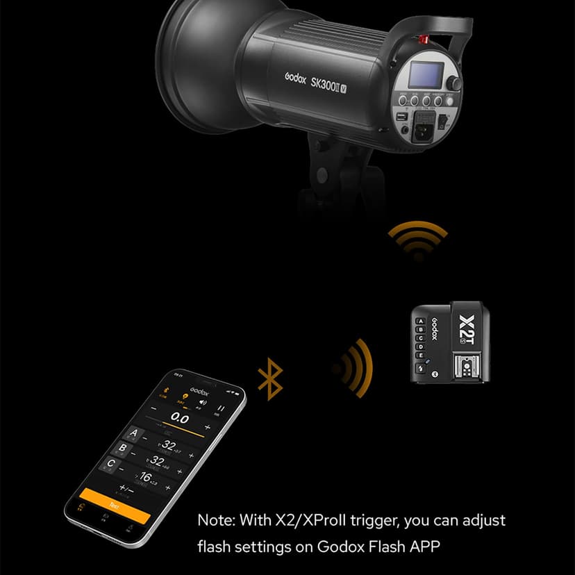 Godox SK400II-V 400Ws Photo Studio Strobe Light 5600±200K Studio Flash Built-in 2.4G Wireless X System with LED Modeling Lamp Bowens Mount Photography Flashes - 4