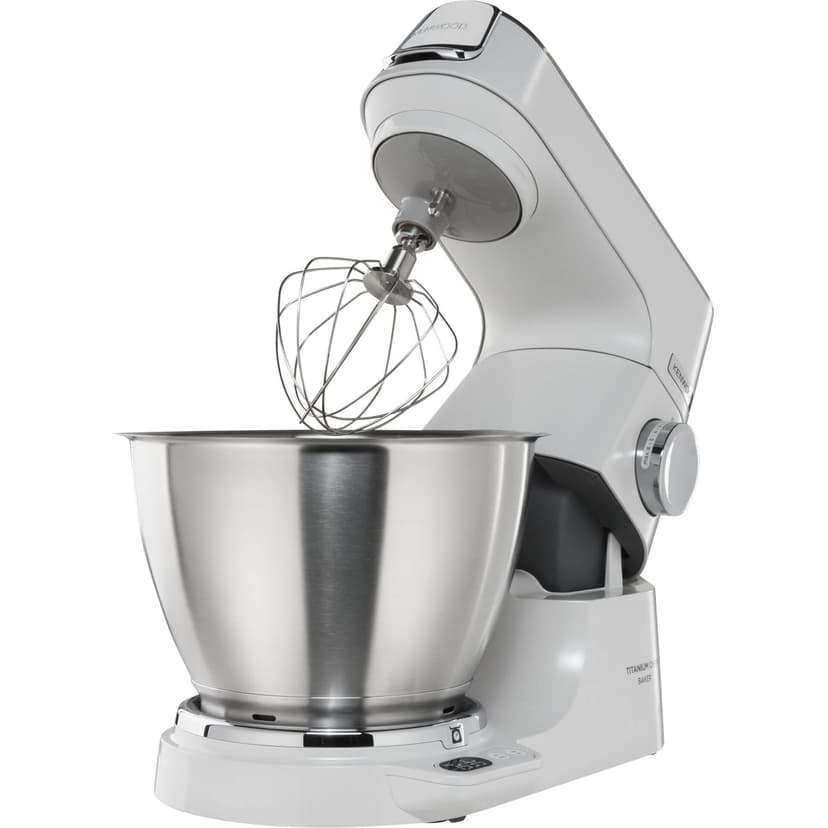 Kenwood Titanium Chef Baker KVC65.001WH Kitchen Processor with Integrated Scales 1200 W + 3-Piece Pastry Set, Spatula and Splash Guard White - 2