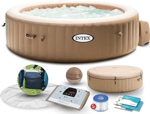 Intex Whirlpool Spa Octagon Bubble Jet 201 x 71 cm Black