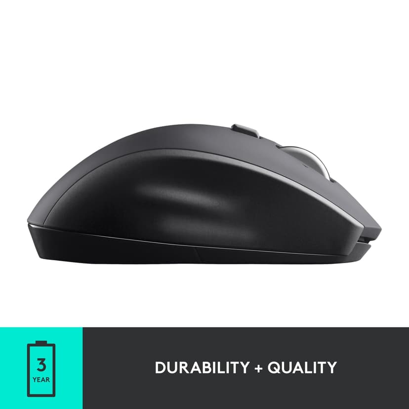 Logitech M705 Marathon Wireless Mouse, 2.4 GHz with USB Unifying Mini-Receiver, 1000 DPI Laser Grade Tracking, 7-Buttons, Extra Thumb Buttons, 3-Year Battery Life, PC / Mac / Laptop - Black - 6