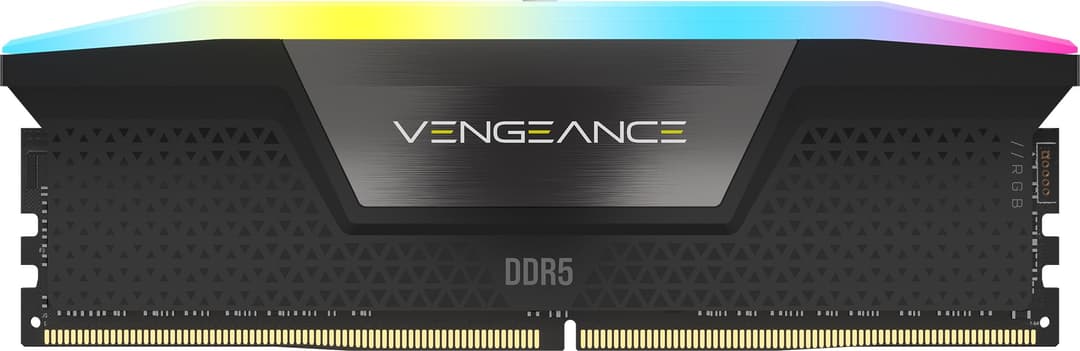 CORSAIR VENGEANCE RGB DDR5 RAM 16GB (1x16GB) Up to 5600MHz CL40 Intel XMP iCUE Compatible Computer Memory - Black (CMH16GX5M1B5600C40)