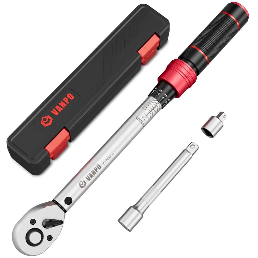VANPO Clé Dynamométrique 3/8'', 5-60NM Cle Dynamométrique… - 1