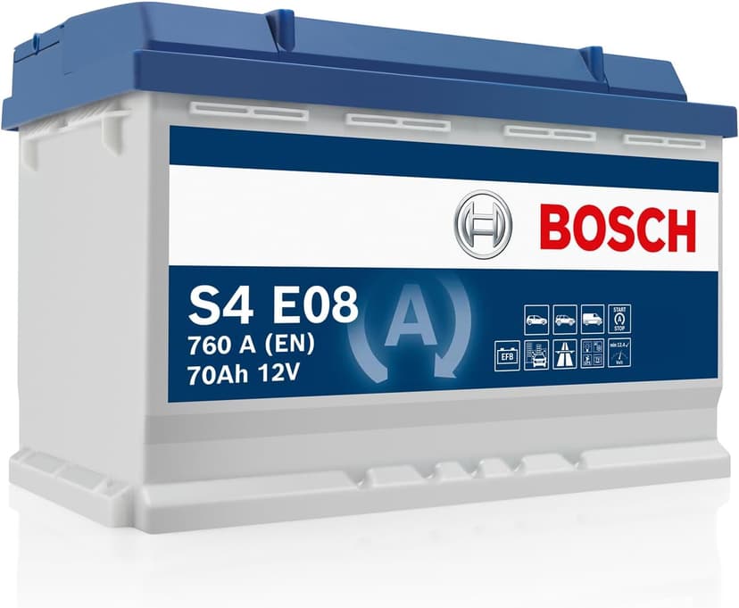 Bosch S4E08 - car battery - 70A/h - 760A - EFB technology - adapted for vehicles with Start/Stop system - 1