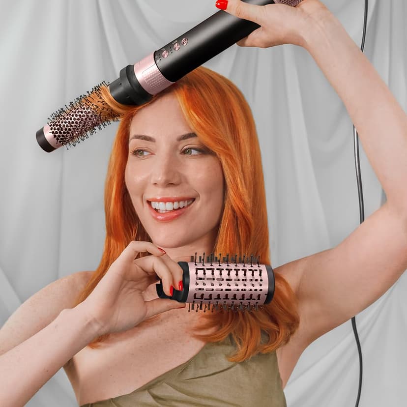 Cecotec Coanda CeramicCare Technology 14in1 AirGlam Black 1400W Heating Brush with 14 Heads Digital Motor Frizz Eliminator 3 Temperatures - 8