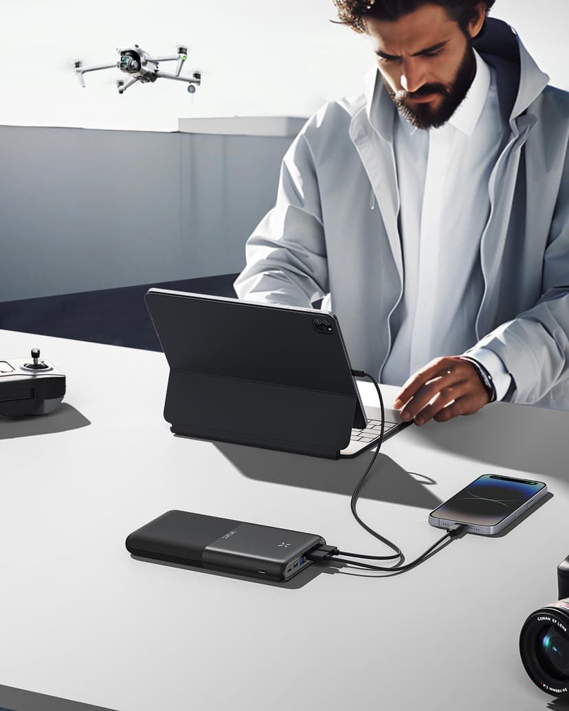VRURC Power Bank 30 000 mAh 22,5 W Powerbank USB C Charge Rapide Batterie Externe pour téléphone Portable avec 4 Sorties et 3 entrées Chargeur Portable Compatible avec iPhone, Huawei, tablettes, etc - 9