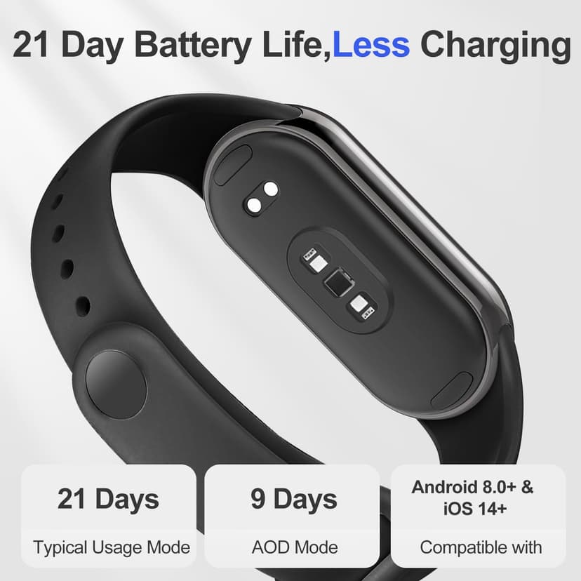 Xiaomi Smart Band 10 - Autonomie jusqu'à 21 Jours, écran 1,72", AMOLED avec taux de rafraîchissement de 60 Hz, Sommeil, Stress, SpO2, Moniteur de fréquence Cardiaque, 5 ATM, Mi Fitness, Noir - 4