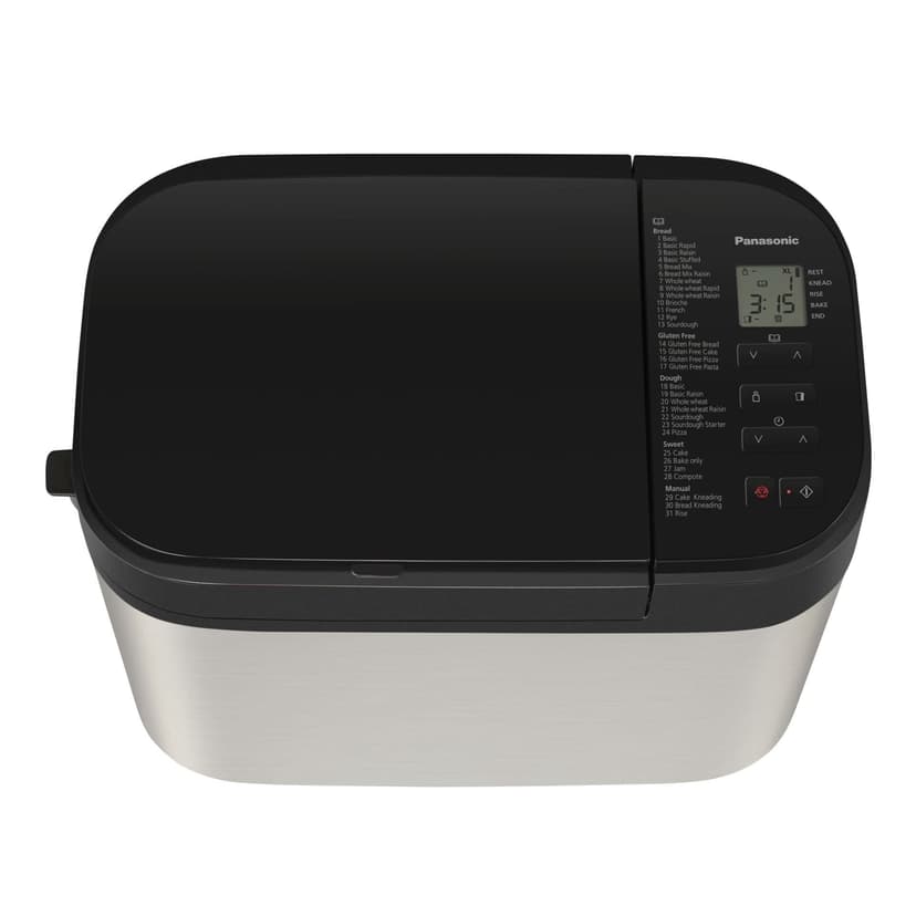 Panasonic SD-YR2550SXE | Bread Machine, 31 Programmes, Yeast & Dried Fruit Dispenser, Jam & Compote Mode, Temperature Sensor, 550W, 1 kg, Black and Grey – French Version - 4