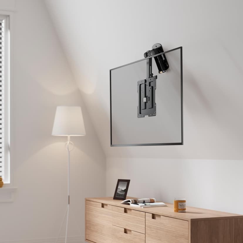AISENS - CT43S-187 - Swivel Ceiling Stand, Foldable for Monitor/TV 20 kg of 19-43, Black - 6